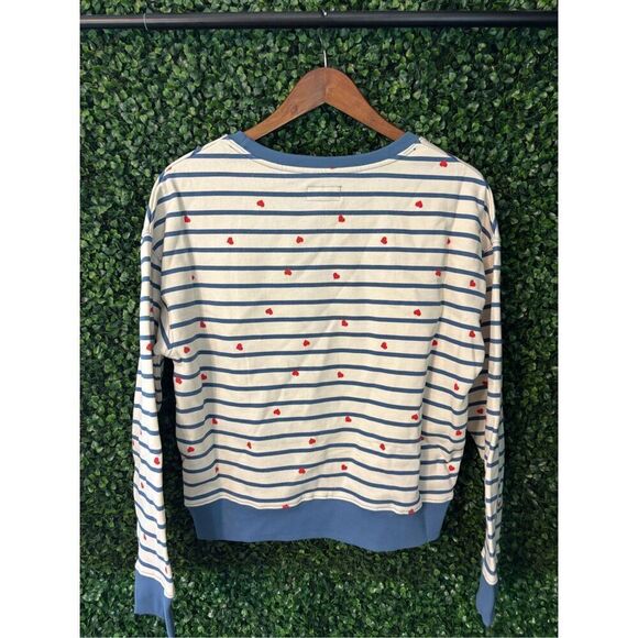 PACT WOMENS SCATTERED HEARTS SLOUCHY SWEATSHIRT SZ SMALL NWT - Picture 4 of 4